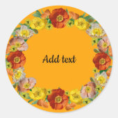 Sticker Rond Modèle des couleurs d'automne (Devant)