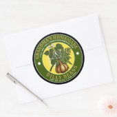 Sticker Rond Modèle d'étiquette d'art de haricots Dilly faits m (Enveloppe)