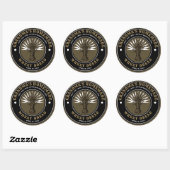 Sticker Rond Modèle d'étiquette de gerbe de blé (Feuille)