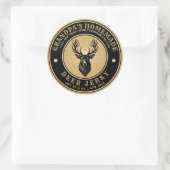Sticker Rond Modèle d'étiquette de venaison séchée maison style (Sac)