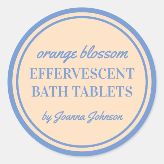 Sticker Rond Modèle d'étiquette pour comprimés de bain efferves (Devant)