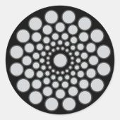 Sticker Rond Modèle du centre Mandala uniquement (Devant)