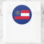 Sticker Rond Modèle du drapeau de l'État de Géorgie (Sac)