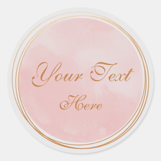 Sticker Rond Modèle du logo féminin rose vierge (Devant)