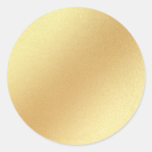 Sticker Rond Modèle élégant paillettes or faux glamour vide