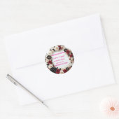 Sticker Rond Modèle faire-part de mariage (Enveloppe)