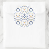 Sticker Rond Modèle floral (Sac)