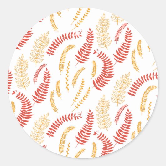 Sticker Rond Modèle floral (Devant)