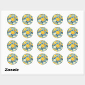 Sticker Rond Modèle floral Marigold (Feuille)