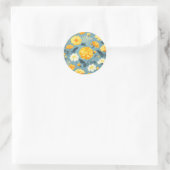 Sticker Rond Modèle floral Marigold (Sac)