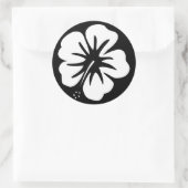 Sticker Rond Modèle Hibiscus (Sac)