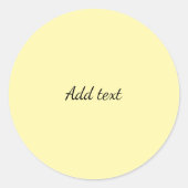 Sticker Rond Modèle jaune avec texte noir (Devant)