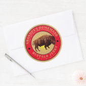 Sticker Rond Modèle Jerky Buffalo fait maison (Enveloppe)