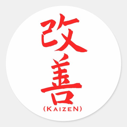 Sticker Rond Modèle Kaizen (Devant)