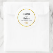 Sticker Rond modèle mariage couple (Sac)