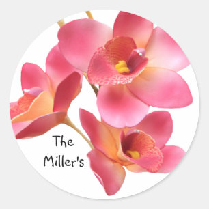 Sticker Rond Modèle Mariage rose