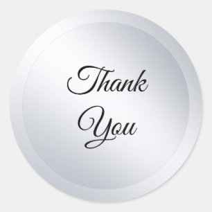 Sticker Rond Modèle moderne d'argent personnalisé Ajouter votre