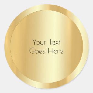 Sticker Rond Modèle moderne de look or glamour personnalisé