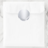 Sticker Rond Modèle moderne vierge à l'aspect métallisé argenté (Sac)