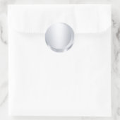 Sticker Rond Modèle moderne vierge aspect argent métallisé (Sac)