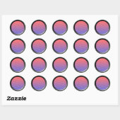 Sticker Rond Modèle noir (bordure de cadre 3d) (Feuille)