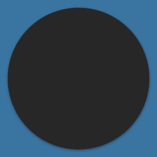 Sticker Rond Modèle noir pur couleur solide