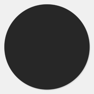 Sticker Rond Modèle noir pur couleur solide