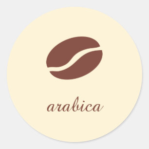 Sticker Rond Modèle nom de la variété de café