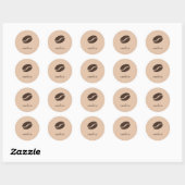 Sticker Rond Modèle nom de la variété de café (Feuille)
