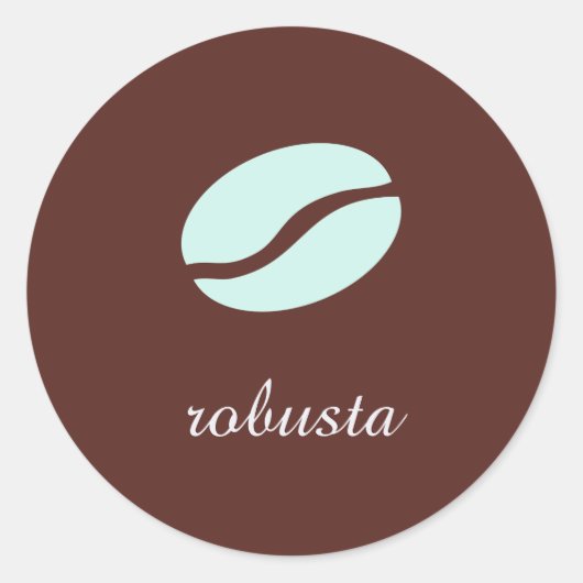 Sticker Rond Modèle nom de la variété de café (Devant)