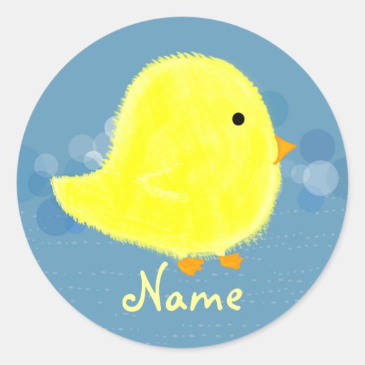 Sticker Rond Modèle personnalisé pour bébé chick chick (Devant)