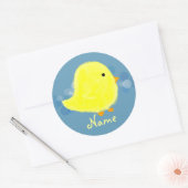 Sticker Rond Modèle personnalisé pour bébé chick chick (Enveloppe)