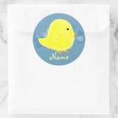 Sticker Rond Modèle personnalisé pour bébé chick chick (Sac)