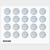 Sticker Rond Modèle photo Blue Snow (Feuille)