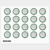Sticker Rond Modèle photo Green Polkadot (Feuille)