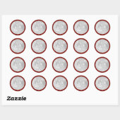 Sticker Rond Modèle photo Red Swirl (Feuille)