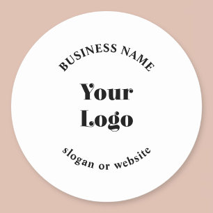 Sticker Rond Modèle Rétro-Moderne Minimaliste pour Votre Logo