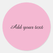 Sticker Rond Modèle rose pastel (Devant)