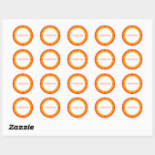 Sticker Rond Modèle Sun Ray (Feuille)