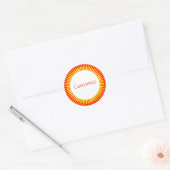 Sticker Rond Modèle Sun Ray (Enveloppe)