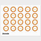 Sticker Rond Modèle Sun Ray - 3 (Feuille)