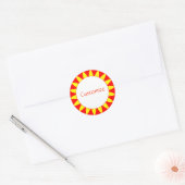 Sticker Rond Modèle Sun Ray - 3 (Enveloppe)