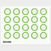 Sticker Rond Modèle Sun Ray - 3 - Vert (Feuille)