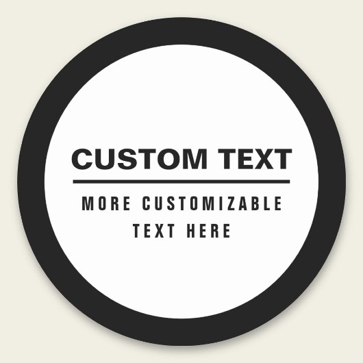Sticker Rond Modèle texte personnalisé en gras