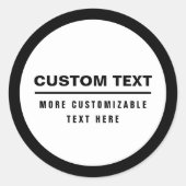 Sticker Rond Modèle texte personnalisé en gras (Devant)