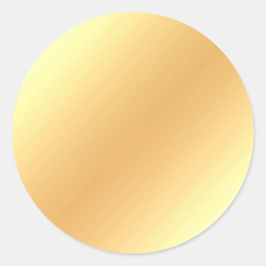 Sticker Rond Modèle vide doré faux glamour chic moderne (Devant)