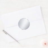 Sticker Rond Modèle vierge argenté faux élégant Ajoutez votre t (Enveloppe)