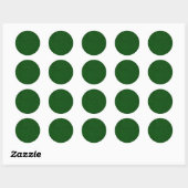 Sticker Rond Modele vierge de velours vert  (Feuille)