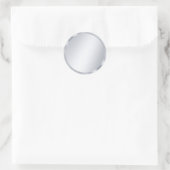 Sticker Rond Modèle vierge élégant de couleur argent métallisé  (Sac)
