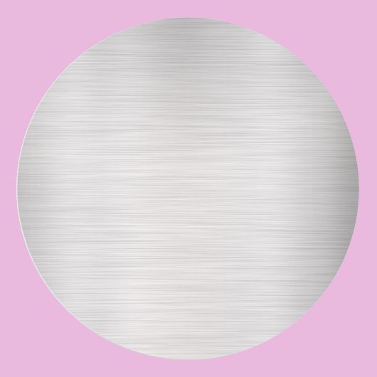 Sticker Rond Modèle vierge en argent brossé, logo de texte arti